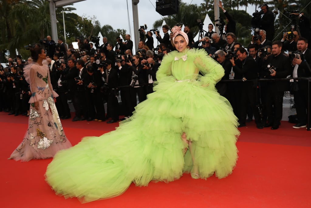 Deepika Padukone Green Dress at Cannes 2019 | POPSUGAR Fashion