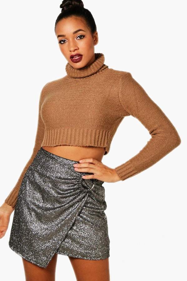 boohoo Nicole Turtle Neck Crop Jumper