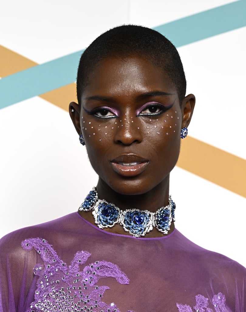 Jodie Turner-Smith wears crystal makeup at the 2023 BAFTAs