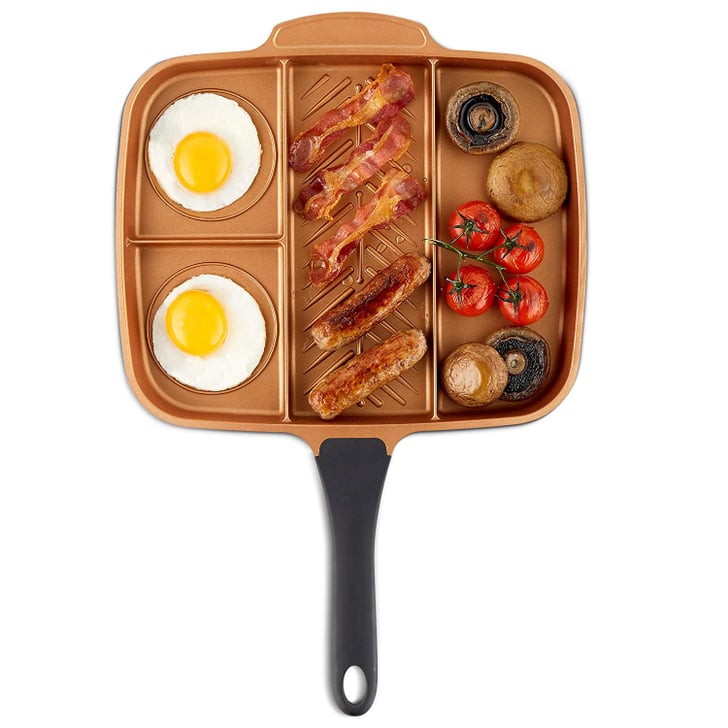 VonShef 4in1 Divided Skillet Breakfast Grill Pan Best Cooking