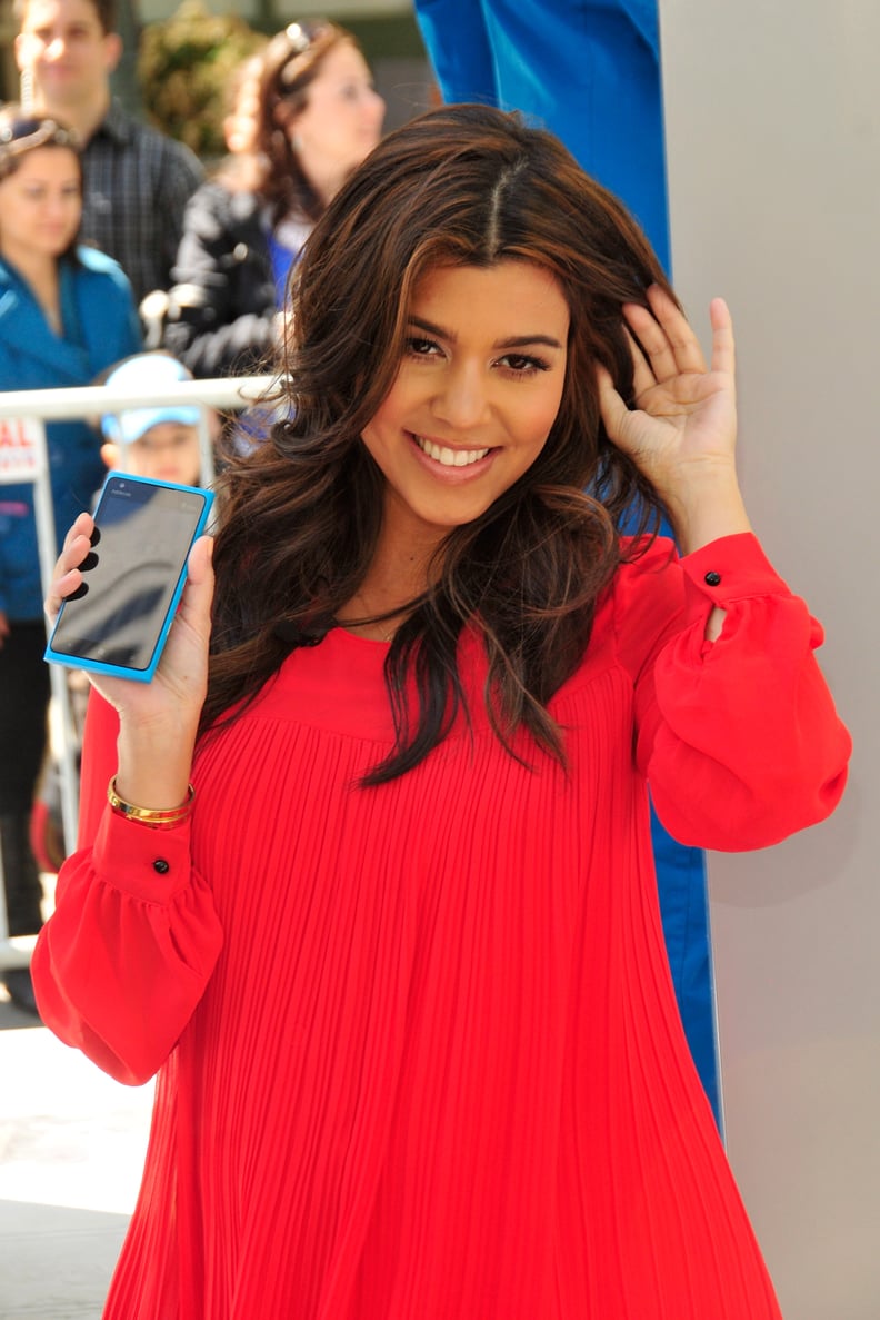 Kourtney Kardashian With Blond Highlights 2012