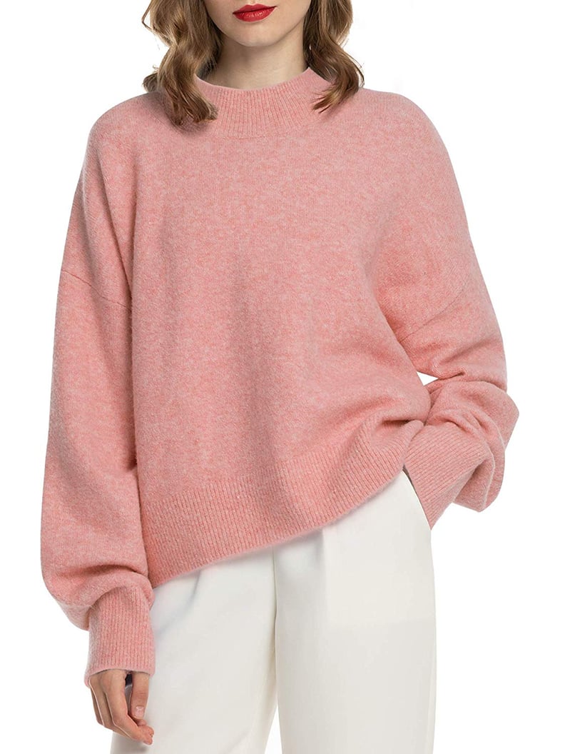 Woolen Bloom Mock-Neck Sweater