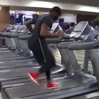Man Running Across Treadmills Video