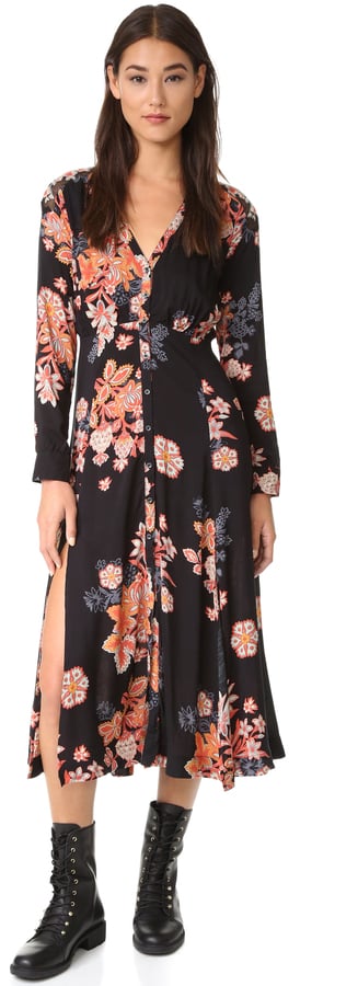 popsugar printed midi dress