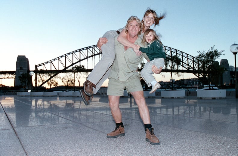 Steve Irwin with his wife Terri and daughter Bindi at the George Street Theatre in Sydney, Australia. (Photo by John Stanton/WireImage)