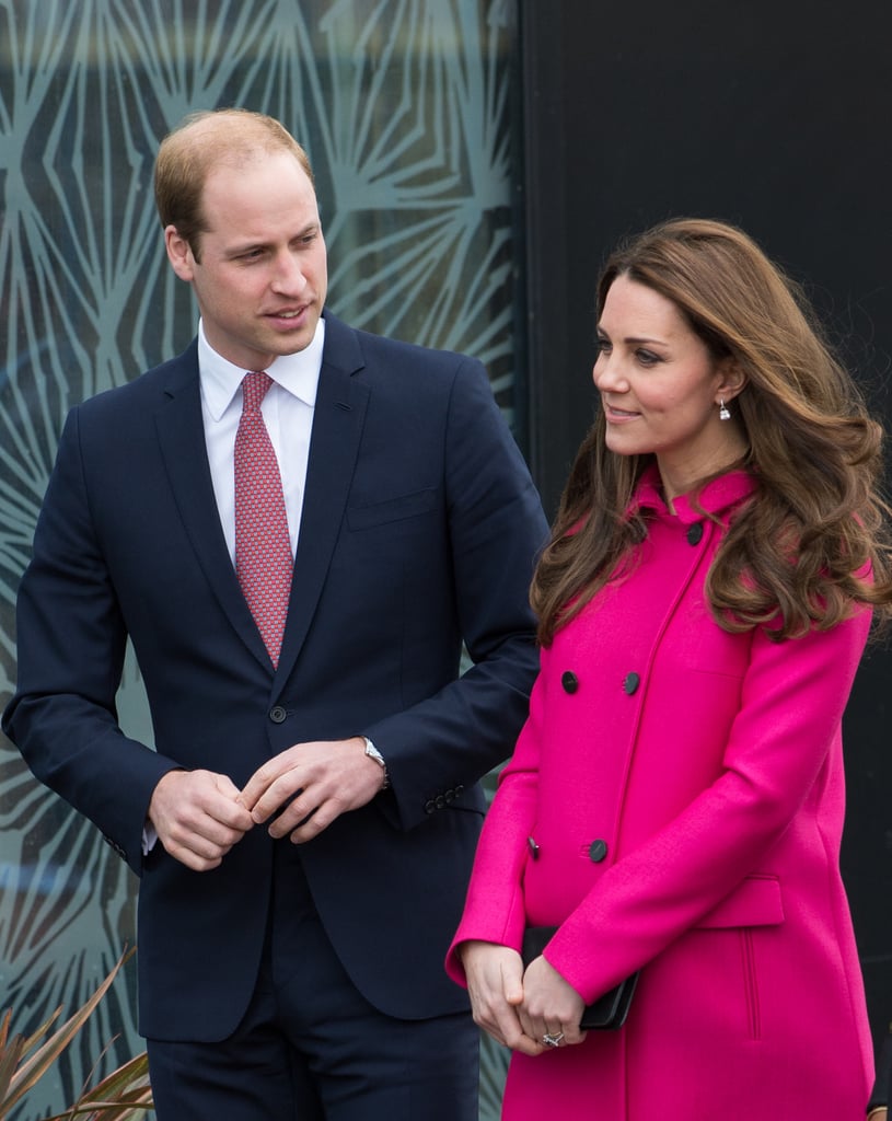 Kate Middleton Wearing Pink Mulberry Coat