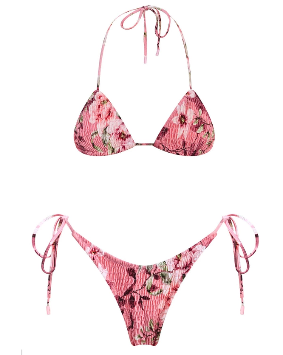 Dua Lipa's Pink Candy Print Rosemilk Bikini | POPSUGAR Fashion