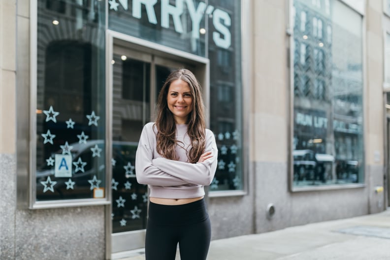 Hilary outside of Barry's Bootcamp