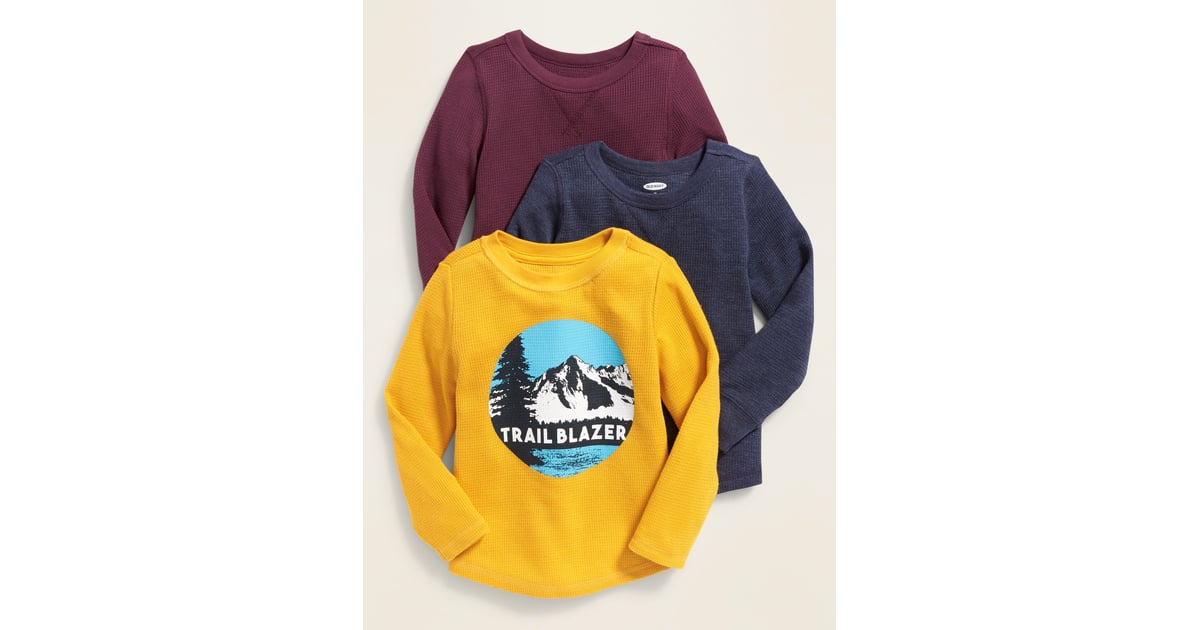 Old Navy Long Sleeve Thermal Knit Top 3 Pack For Toddler Boys