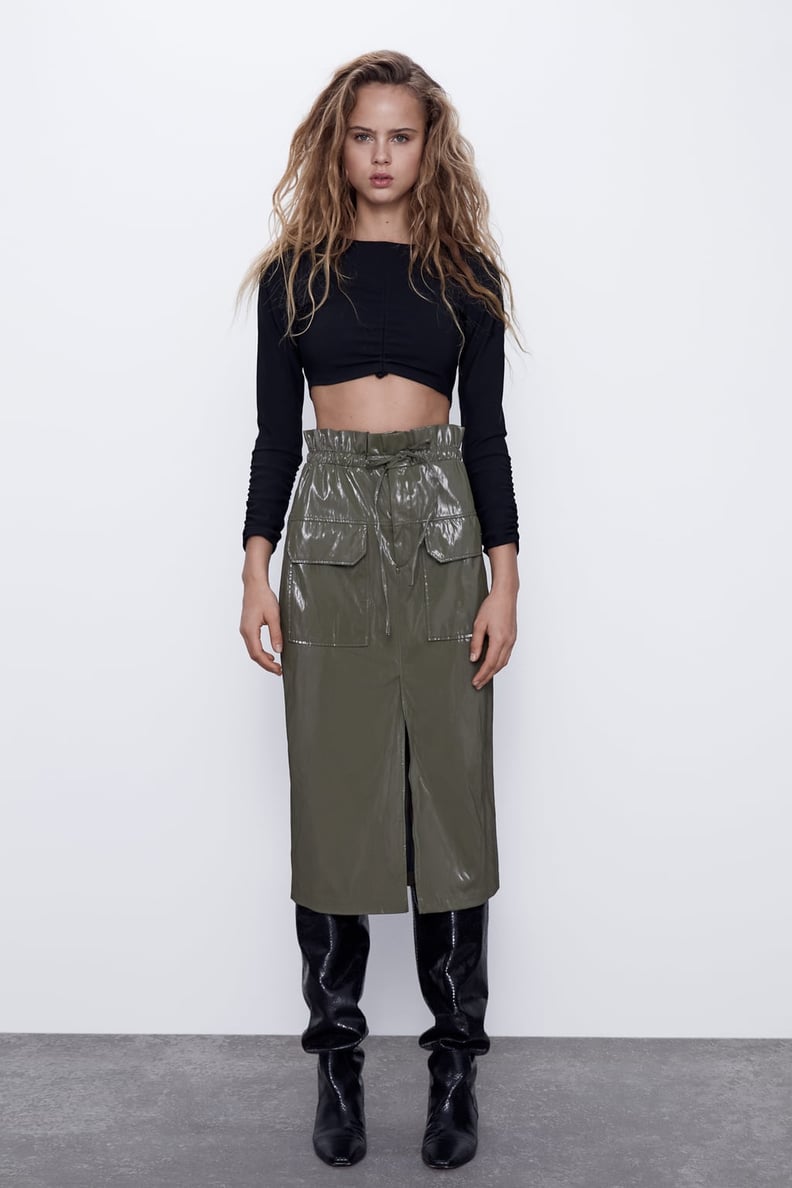 Zara Pocket Paperbag Pocket Skirt