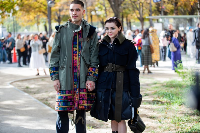 Maisie Williams and Reuben Selby at Sacai's Paris Fashion Week Show