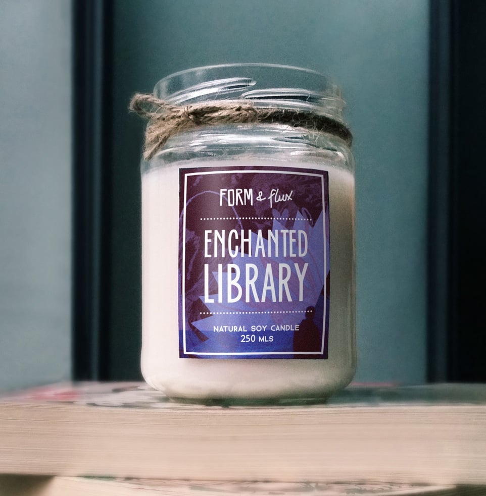 Enchanted Library candle ($15) with vanilla, parchment, honey, and coffee bean notes