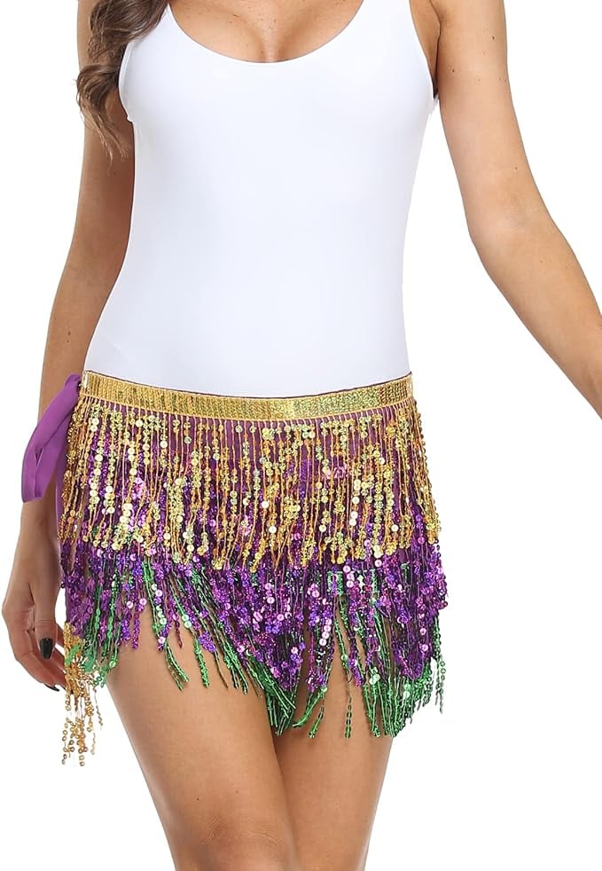 A Sequin Fringe Skirt