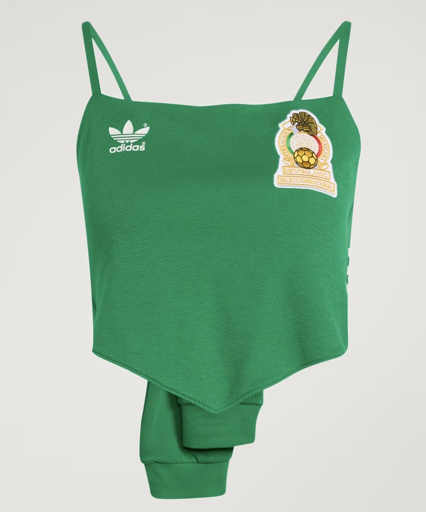 Adidas Mexico Reconstructed Bringback Jersey ($90)
You are guaranteed to get compliments on this reimagined soccer jersey. The front looks like your ordinary angular crop top, while the back reveals a long tie, meant to resemble sweatshirt sleeves. Pair the top with baggy shorts or a miniskirt for a unique outfit.