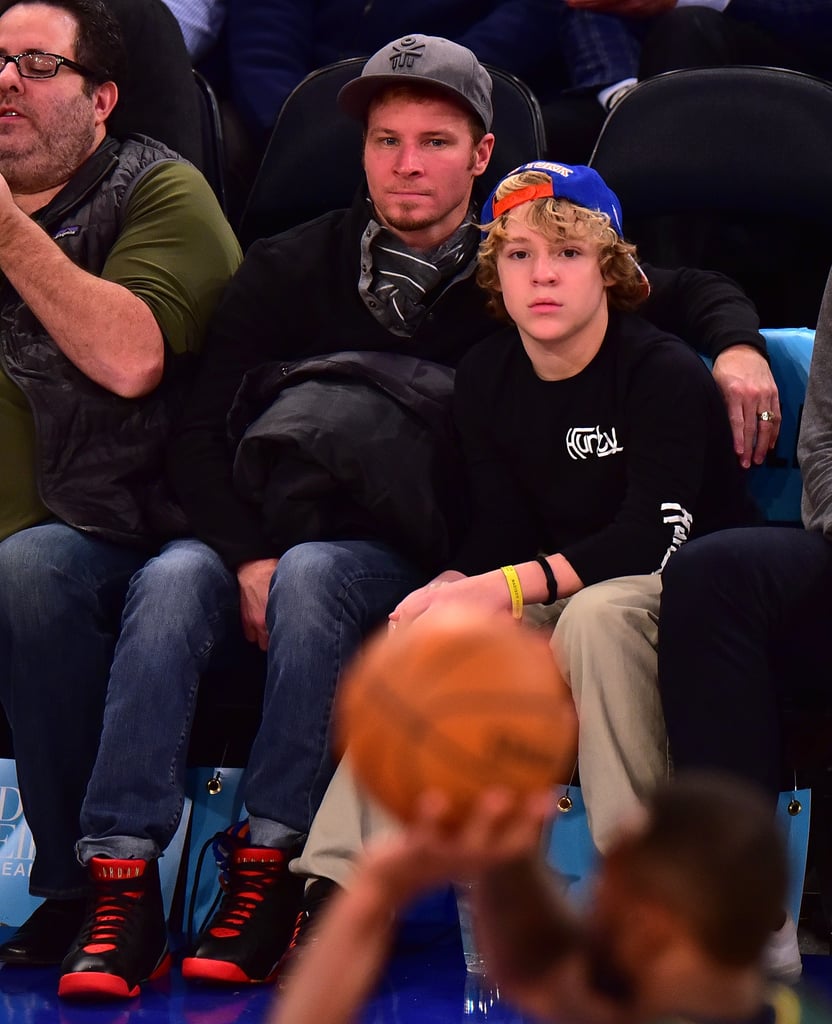 Brian Littrell and Son at Knicks Game January 2016 | POPSUGAR Celebrity ...