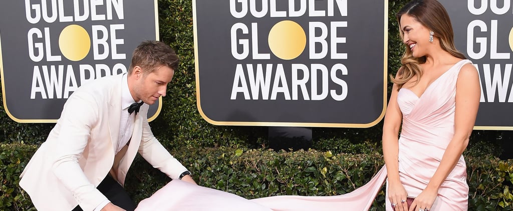 Justin Hartley and Chrishell Stause at 2019 Golden Globes