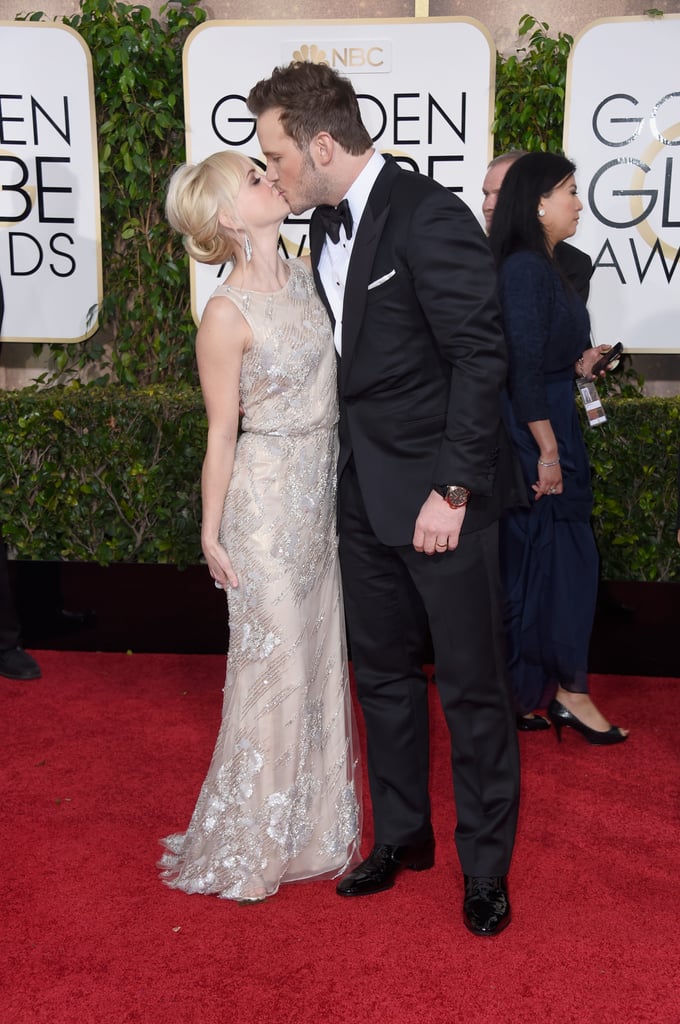 Chris Pratt and Anna Faris at the Golden Globes 2015