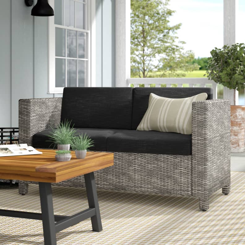 Furst patio sofa with cushion deals