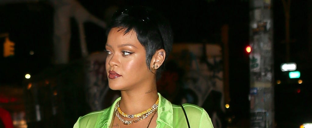 Rihanna Wears Supriya Lele Lime-Green Top and Miniskirt