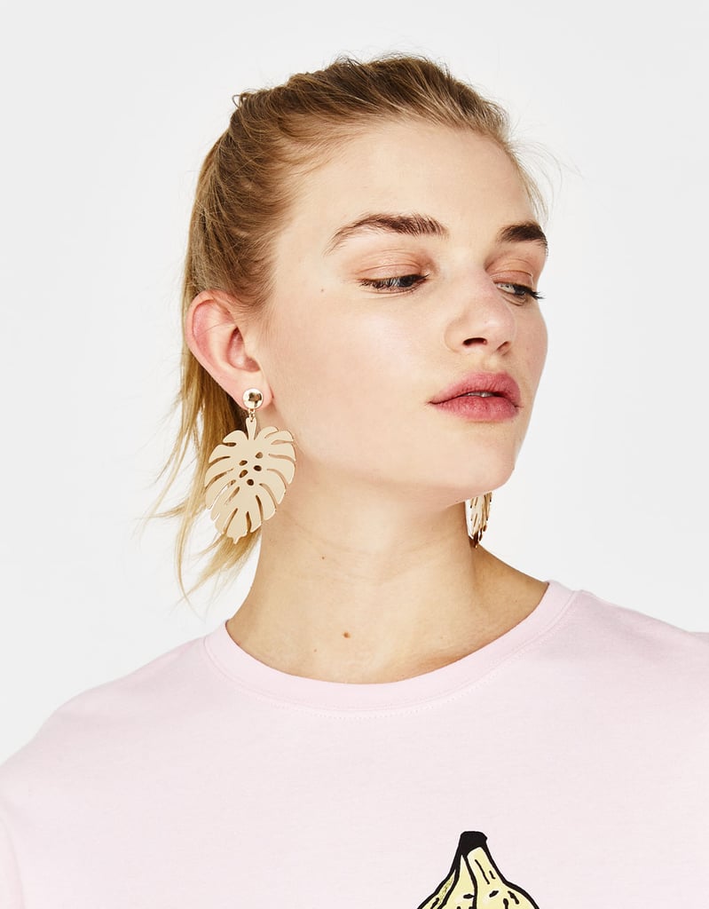 Bershka Leaf Earrings