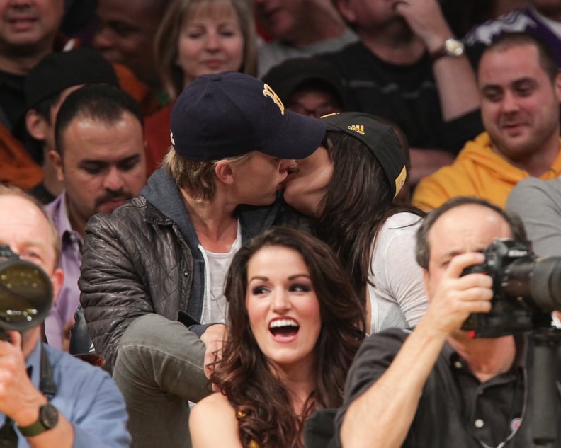 September 2012: Vanessa and Austin Kiss at a Knicks Game