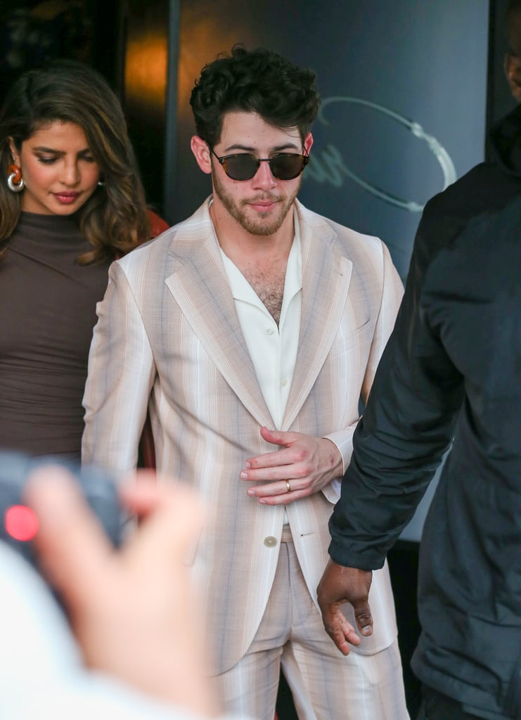 Priyanka Chopra and Nick Jonas Outfits at Walk of Fame