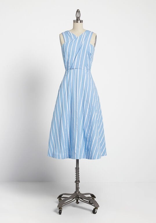 The More the Mariner Striped Midi Dress