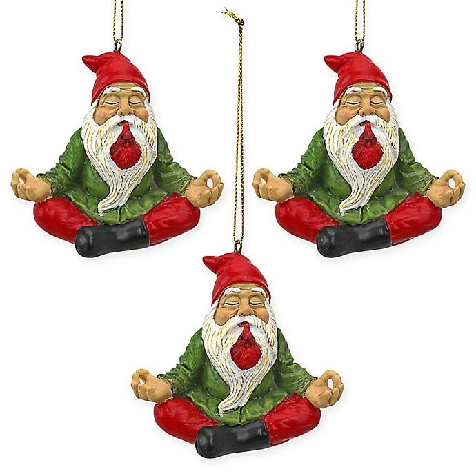 Zen Gnome Christmas Ornament