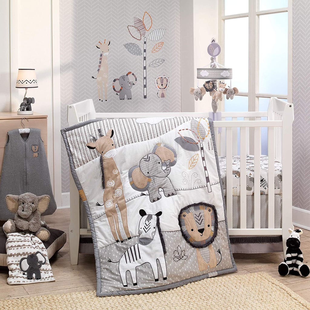 Lambs & Ivy Jungle Safari Nursery 6-Piece Baby Crib Bedding Set
