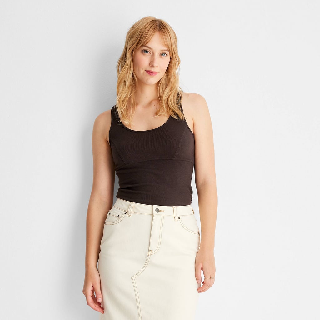 A Rib-Knit Tank Top