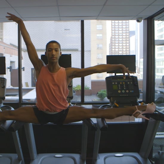 Professional Dancer Running on Treadmill in High Heels