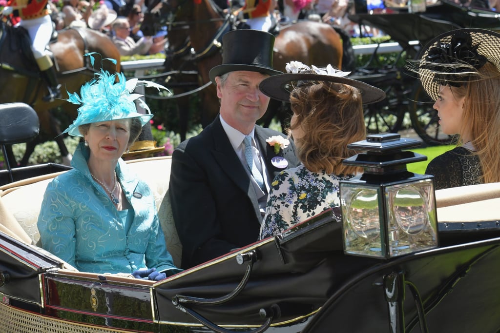 Eugenie's hat sat low at the front, and high at the back.