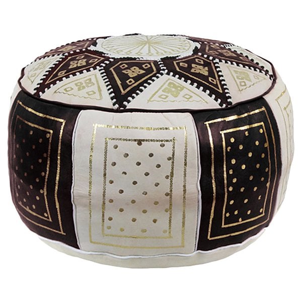 Get the Look: Carnuel Moroccan Leather Pouf