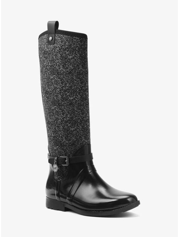 Michael Kors Charm Tweed and Rubber Rain Boot ($165)