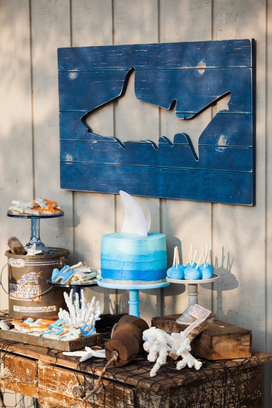 Shark-Themed Birthday Party by Jenny Cookies