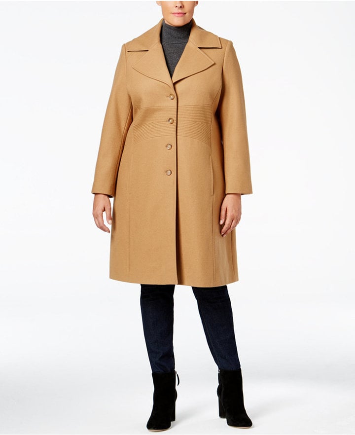 Tommy Hilfiger Plus Size Topstitched Walker Coat