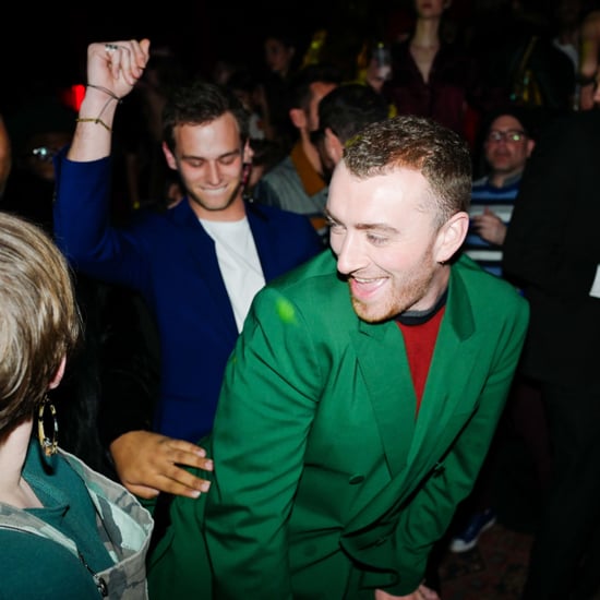 Sam Smith and Brandon Flynn at the 2018 Grammys