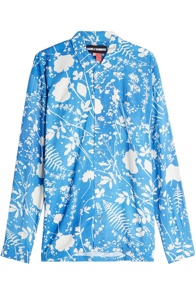 Double Rainbouu LongSleeved Dream Field Hawaiian Shirt Miley Cyrus