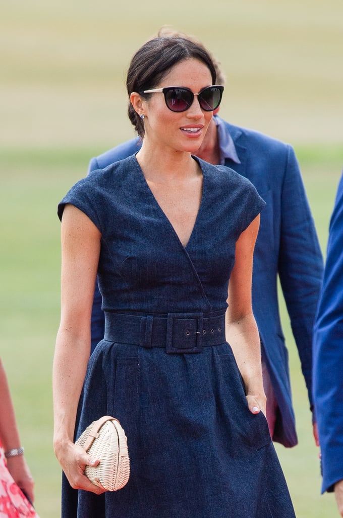 Meghan Markle Denim Carolina Herrera Dress | POPSUGAR ...