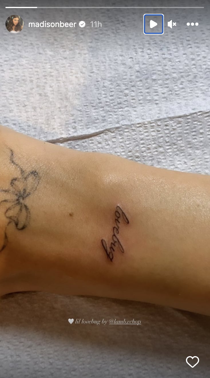 Madison Beer's "Lovebug" Tattoo