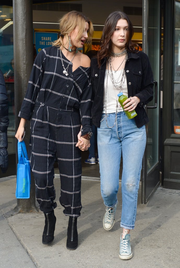 Bella Hadid and Hailey Baldwin on Denim & Supply Co. Shoot