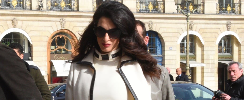 Amal Clooney William Vintage Suit in Paris Feb. 2017