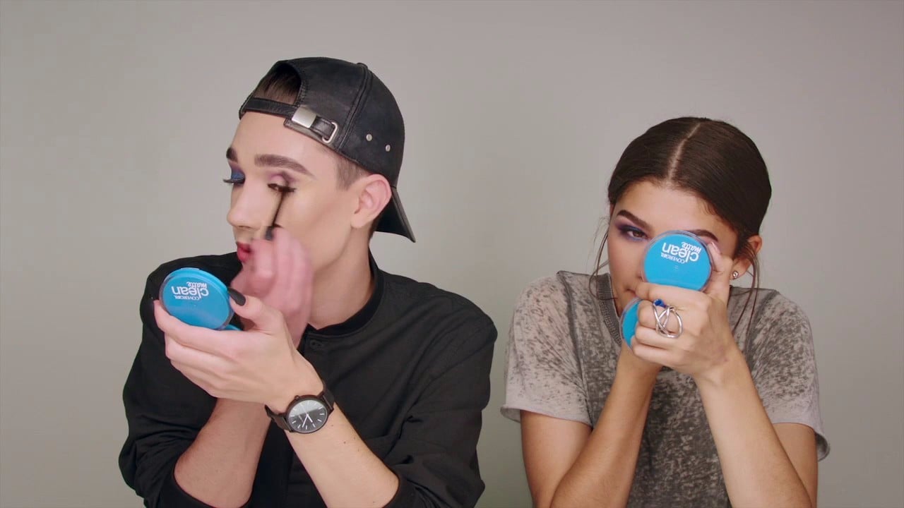 James Charles and Zendaya Makeup Challenge CoverGirl POPSUGAR Beauty