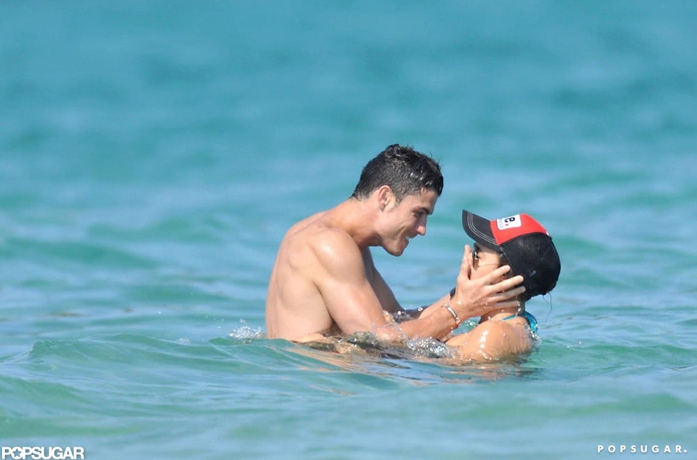 Soccer star Cristiano Ronaldo and girlfriend Irina Shayk let loose on a July 2012 beach vacation in Saint-Tropez.