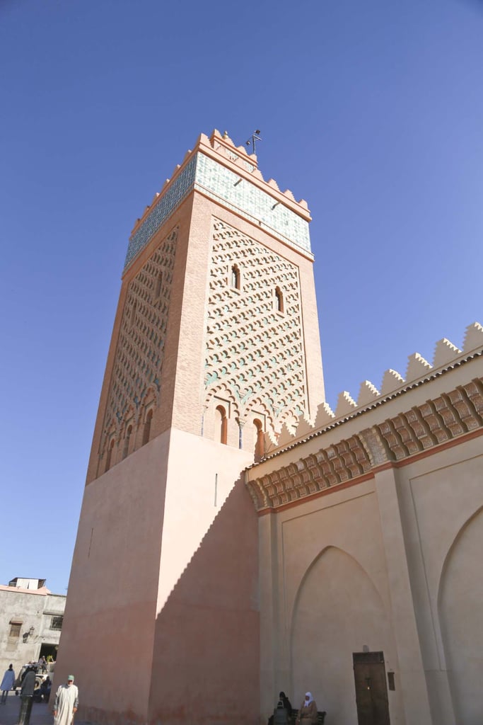 They call Marrakesh the "red city," because almost every building has a rose tint. This was a tower outside the Saadian Tombs, and I was completely obsessed with the design of it.