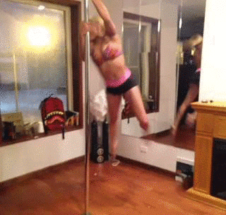 Pole-dancing requires crazy strength and flexibility, and a functioning pole would be nice, too.