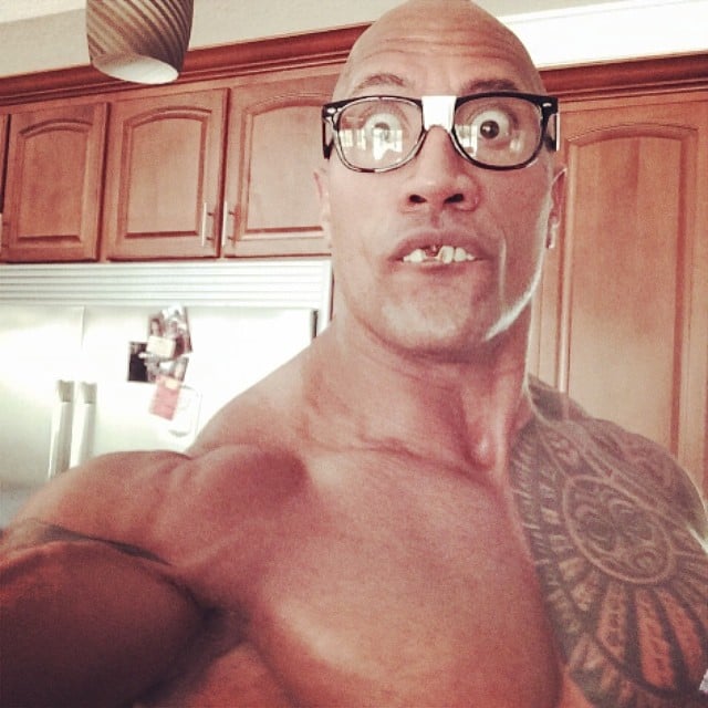 The Rock snapped this interesting selfie.
Source: Instagram user therock