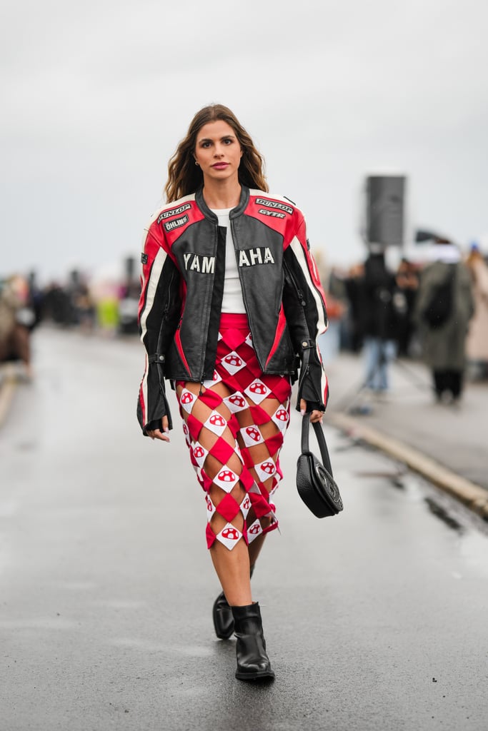 Copenhagen Fashion Week Street Style Spring 2024 Trend: Motorcore