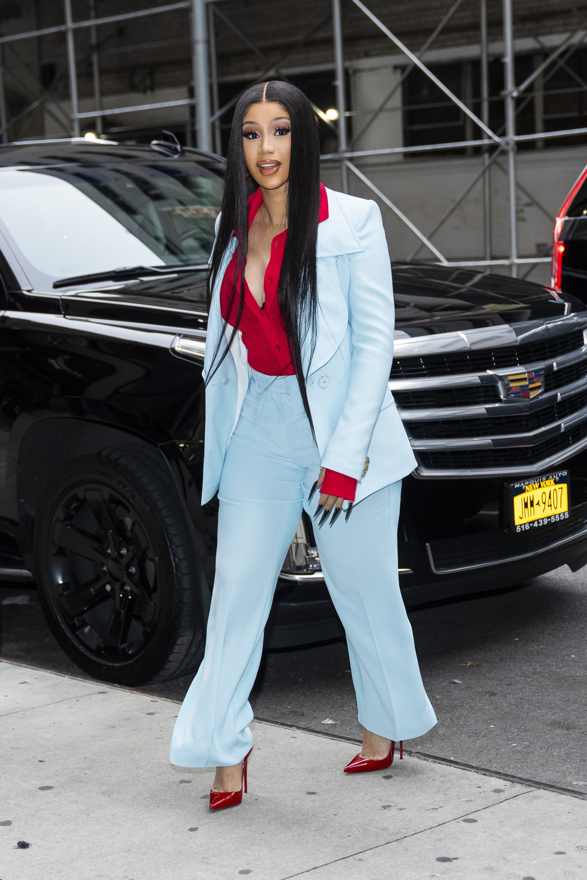 NEW YORK, NEW YORK - NOVEMBER 02: Cardi B is seen in Chelsea on November 02, 2021 in New York City. (Photo by Gotham/GC Images)