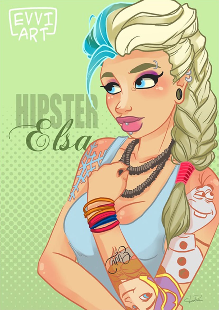 hipster disney princesses outfits